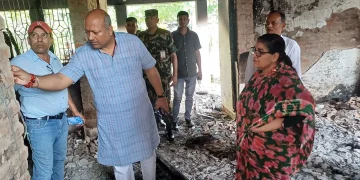 मधेस प्रदेशका उच्चस्तरीय टोलीद्वारा क्षतिग्रस्त सरकारी कार्यालयहरूको निरीक्षण